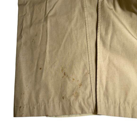 VTG Accents On Outerwear Mens Tan Double Breasted Trench Coat Removable Liner 38 - Picture 16 of 16
